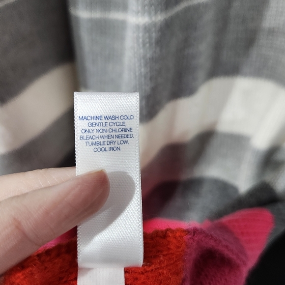 Gap Multi-Colored Stripe Knit Scarf Colorful Warm Winter Snow Ski Aspen Preppy - Picture 5 of 5